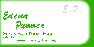 edina pummer business card
